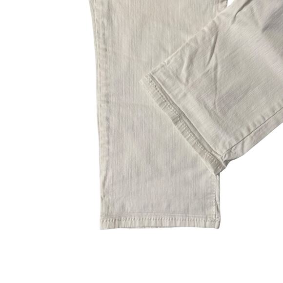 Nine West White Beaded Clam Digger Jeans Size 12 Cropped Retro Sparkle - Picture 5 of 7